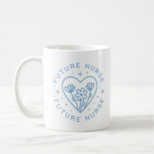 Caneca De Café Futura estética azul da motivação dos estudantes d