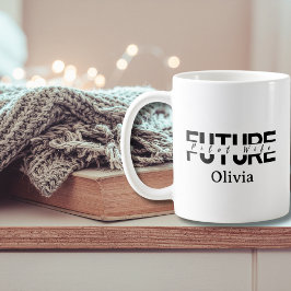 Caneca De Café Future Pilot Wife Wedding Simple Script Romantic 