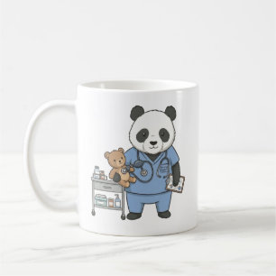 Caneca De Café Futuro Enfermeiro Panda: Adorável Estudante de Med