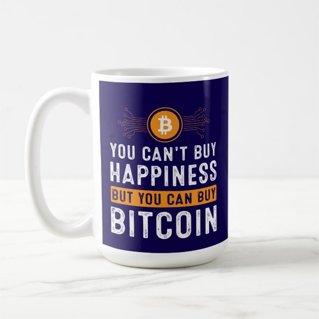 Caneca De Café Futuro Milionário Humor Bitcoin Criptomoeda (Esquerda)