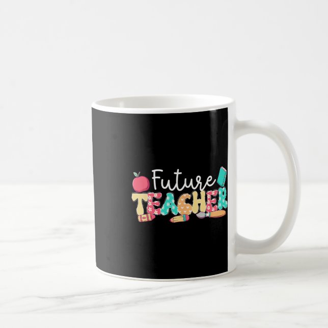 Caneca De Café Futuro Professor Em Progresso Groovy Estudante Pro (Direita)