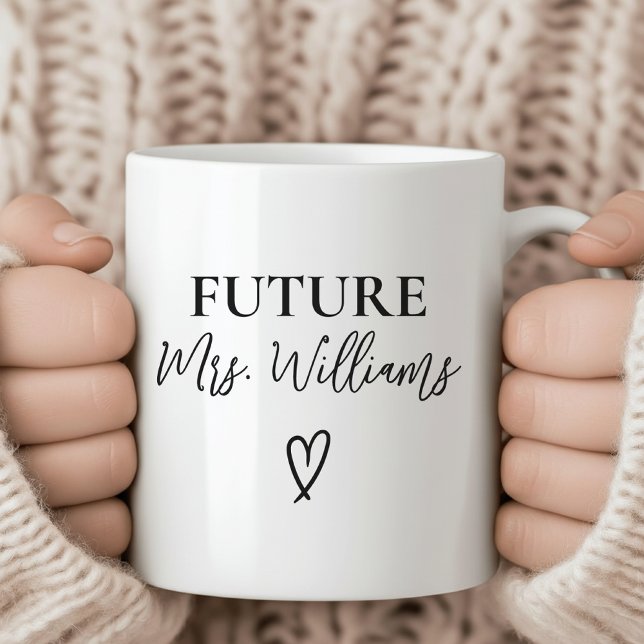 Caneca De Café Futuros Srs. e Sras. Mug, Presente de Noivado Pers (future mrs mug, engagement mug, personalized engagement gift, bride to be mug, future mrs and mr,)