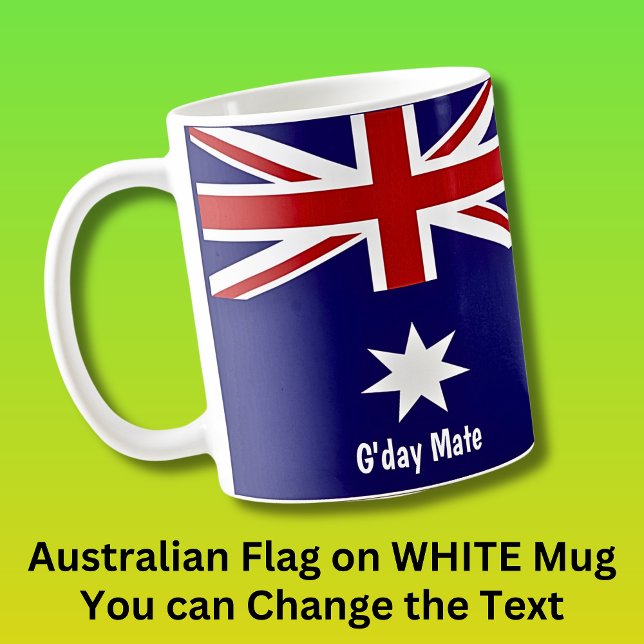 Caneca De Café G-day Mate australiano Flag Mug (Criador carregado)