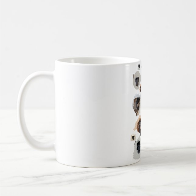 Caneca De Café G é para Cinza Langur (Esquerda)