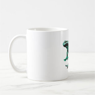 Caneca De Café G é para Sapo de Dart Venenoso Verde e Negro
