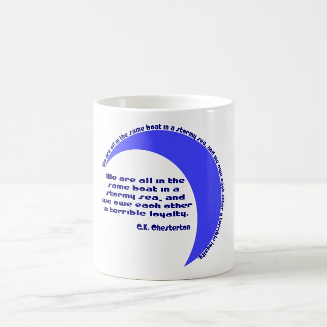 Caneca De Café G. K. Chesterton Mar Tempestuoso (Centro)