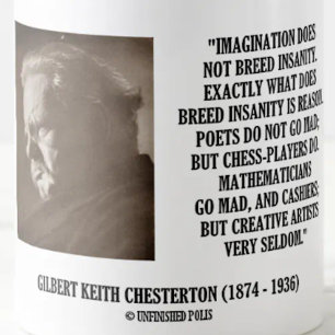 Caneca De Café G.K. Demência da imaginação de Chesterton criat