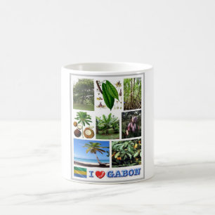 Caneca De Café Gabão - Eu Amo Gabão -
