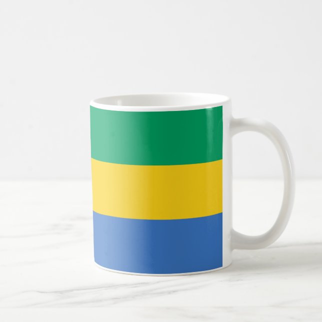 Caneca De Café Gabão Sinalizador Cerâmico Mug (Direita)