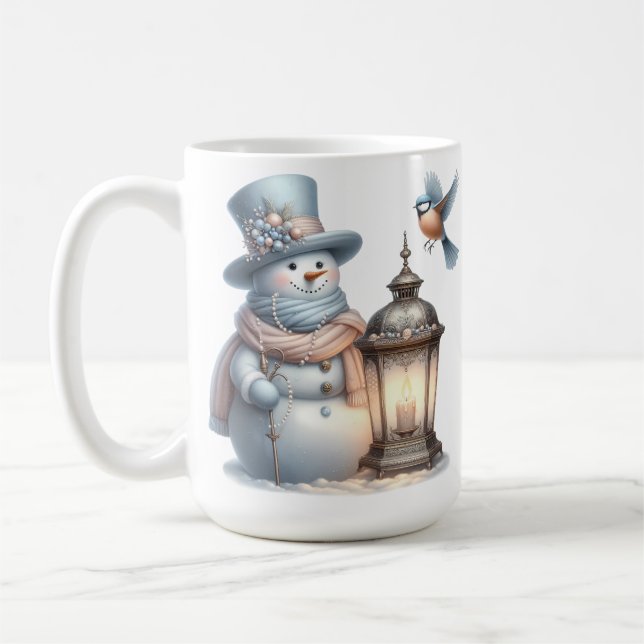 CANECA DE CAFÉ GABINETE DE PASEL INTER SNOWMAN & LANTERN & BIRD (Esquerda)