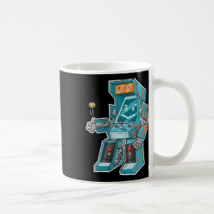 Caneca De Café Gabinete de Videogame Bot Com Joystick Disfarçado
