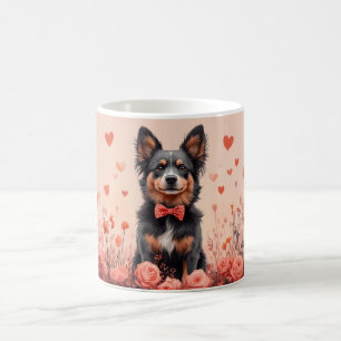 Caneca De Café Gado Australiano com Rosas - Dia dos Namorados