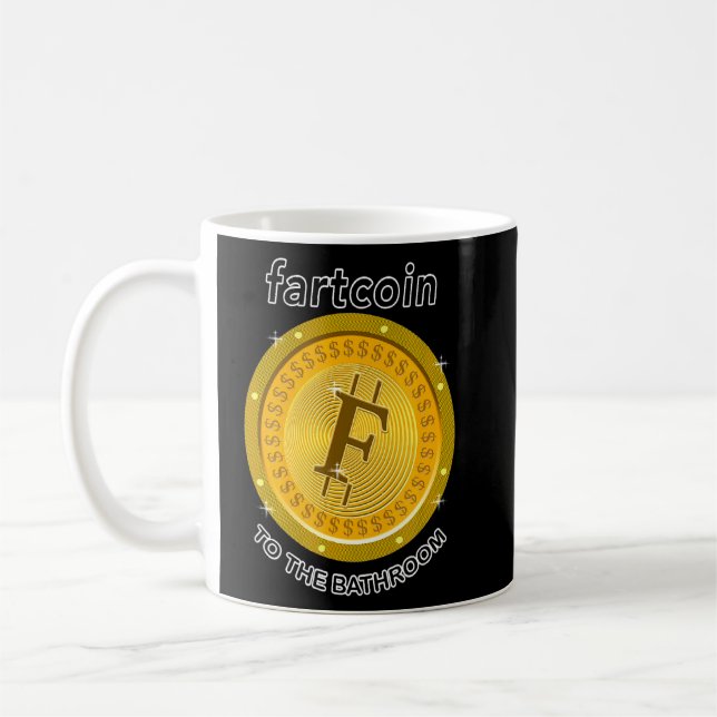 Caneca De Café Gag Fartmoney À Criptomoeda De Banheiro (Esquerda)