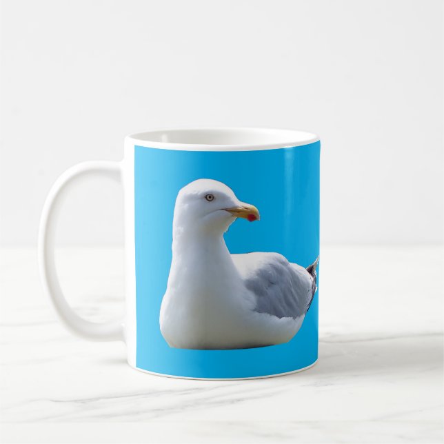 Caneca De Café Gaivota-de-patas-amarelas Tomando Sol Gaivota Cost (Esquerda)