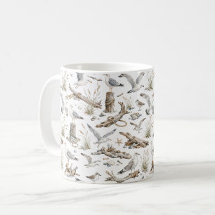Caneca De Café Gaivota Deriva Costeira Madeira Oceano Natureza Pr