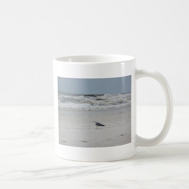 Caneca De Café Gaivota na praia (Direita)