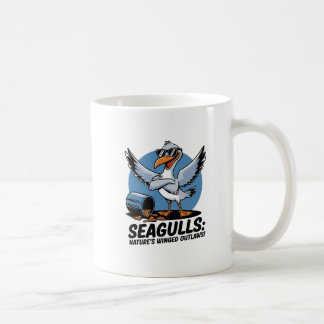 Caneca De Café Gaivotas - A Natureza Asalada Fora da Lei Engraçad
