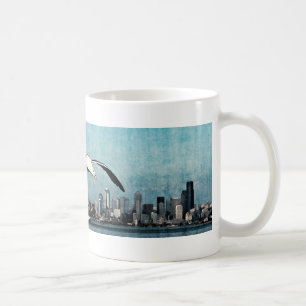 Caneca De Café Gaivotas Sobre Seattle Mug