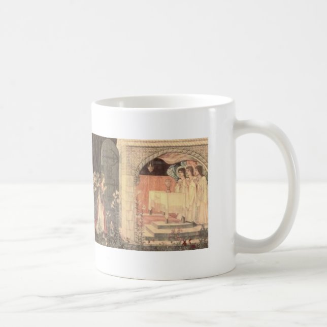 Caneca De Café Galahad, Bors e Percival conseguem o Grail (Direita)