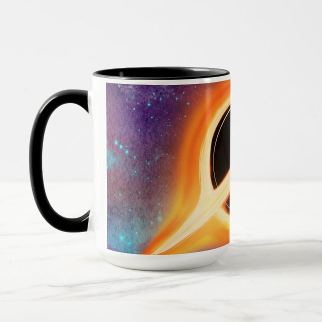 Caneca de Café Galáxia Buraco Negro Cósmico (Esquerda)