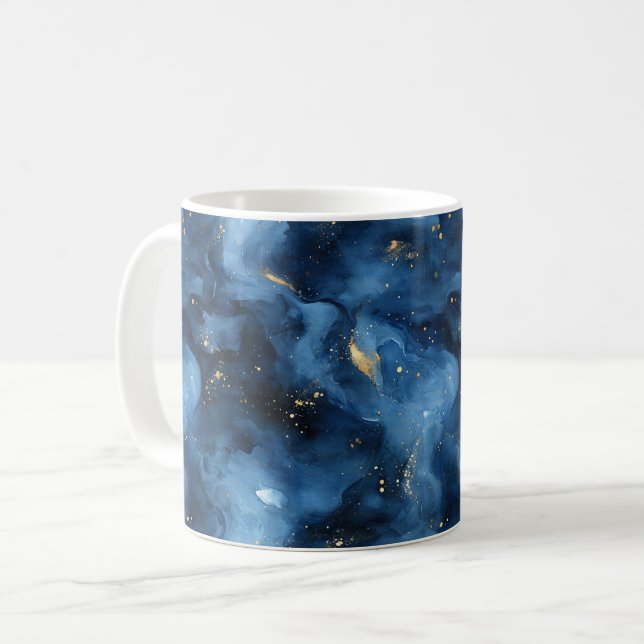 Caneca De Café Galáxia Céu Azul   (Frente Esquerda)