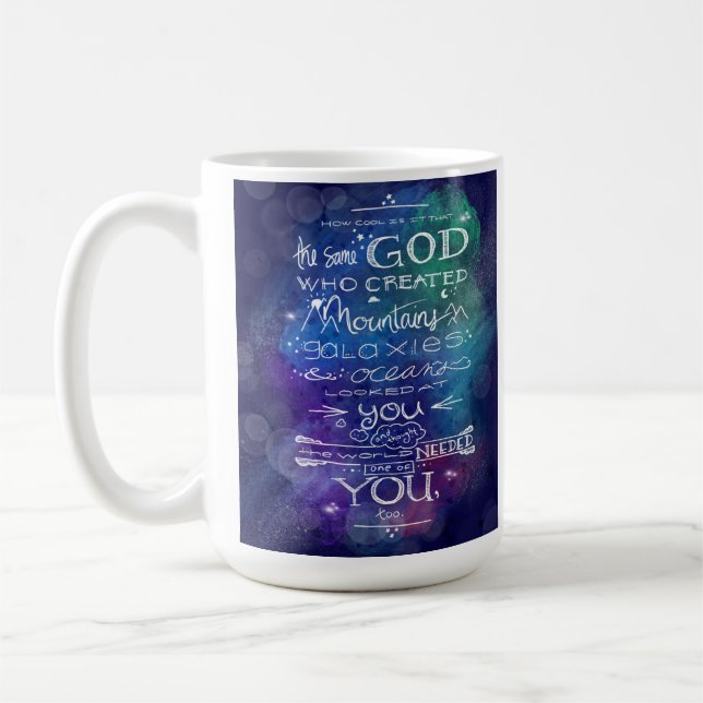 Caneca De Café Galáxia cristã cita presente astronômico (Esquerda)
