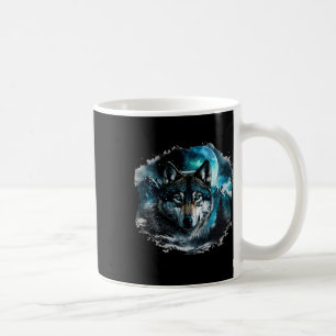 Caneca De Café Galáxia da Floresta Moon de Terra Icy do Lobo das 