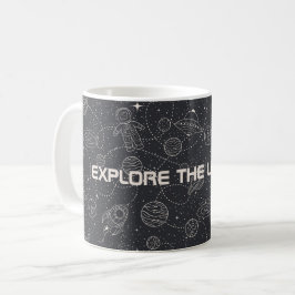 Caneca De Café Galáxia de Exploração do Espaço Personalização Uni
