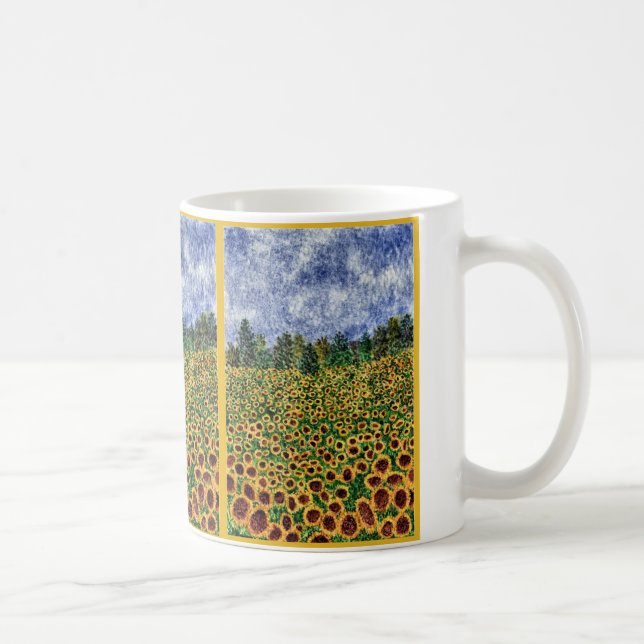 Caneca De Café Galáxia do girassol (Direita)