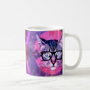 Caneca De Café Galáxia Roxa de Gato de Espaço em 2016 Personaliza