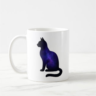 Caneca De Café Galaxy Cat Illustration | Cosmic Nebula Cat Lover