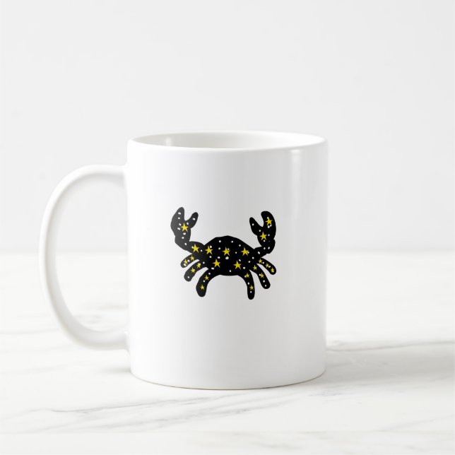 Caneca De Café Galaxy Crab Zodiac Constellation Mug (Esquerda)