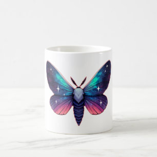 Caneca De Café Galaxy Moth - Espaço Cósmico - Fantasia