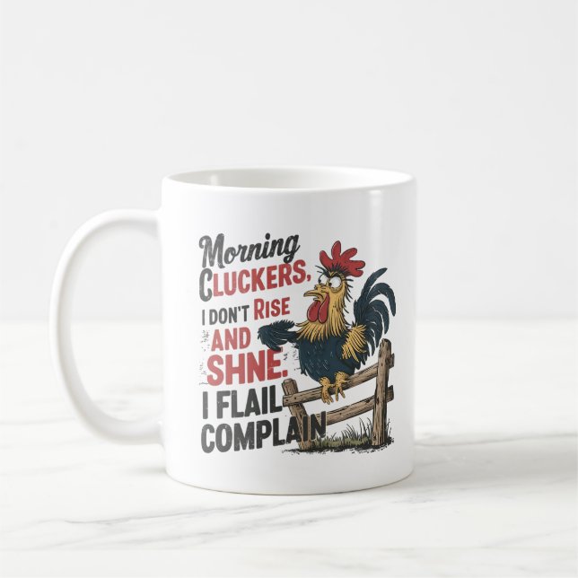 Caneca De Café Galeria de Cluckers da Manhã (Esquerda)
