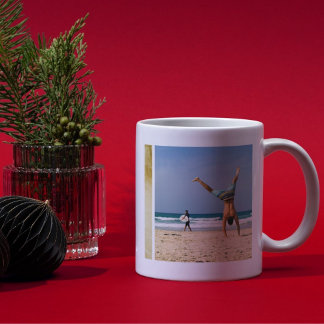 Caneca De Café Galeria de Família Personalizada com Três Imagens