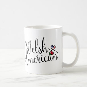 Caneca De Café Galês de Corações Entusiasmados Americanos Mug