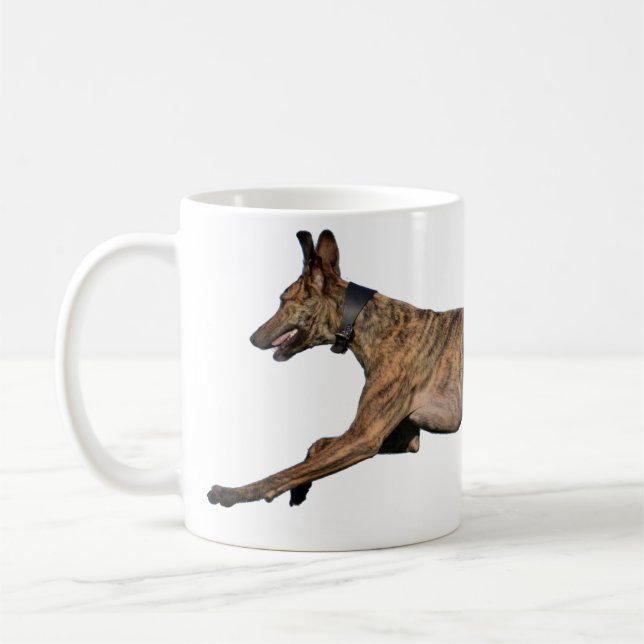 Caneca De Café Galgo Brindled do Lurcher (Esquerda)
