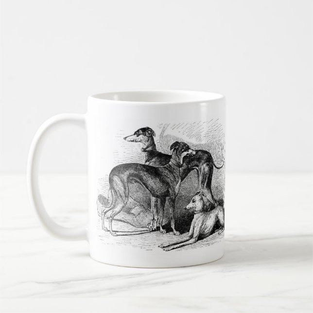 Caneca De Café Galgos bonitos (Esquerda)