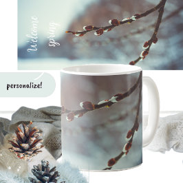 Caneca De Café Galhos salgueiros espinhosos com coletores no fina