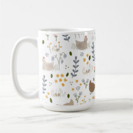 Caneca De Café Galinha Adolescente Farmácia Animal Bonito Floral