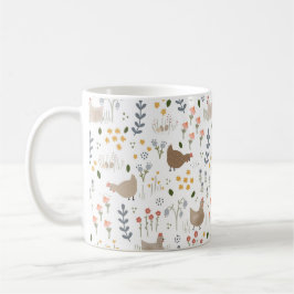 Caneca De Café Galinha Amante Farmgirl Dão Floral Mãe