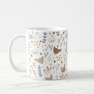 Caneca De Café Galinha Amante Farmgirl Dão Floral Mãe