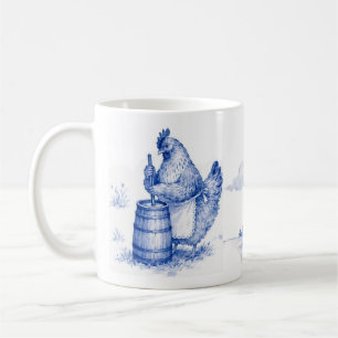 Caneca De Café Galinha Batendo Manteiga - Festa de Galinha