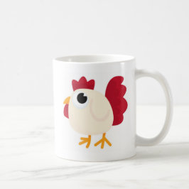 Caneca De Café Galinha branca engraçada