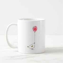 Caneca De Café Galinha com esboço de balão