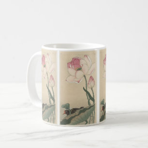 Caneca De Café Galinha-d'água com Flores de Lótus por Ohara Koson