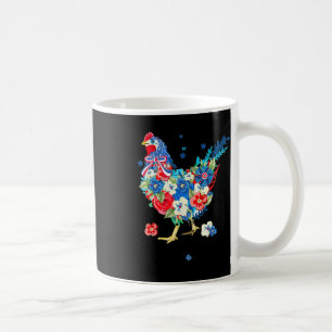 Caneca De Café Galinha De Bandeira Americana No Dia 4 De Julho Pa