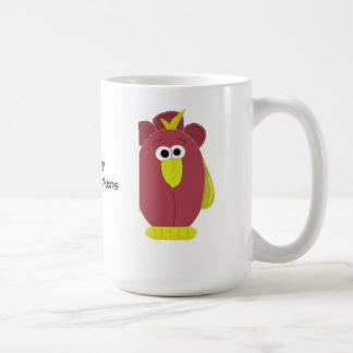Caneca De Café Galinha de desenho animado engraçado com ditado