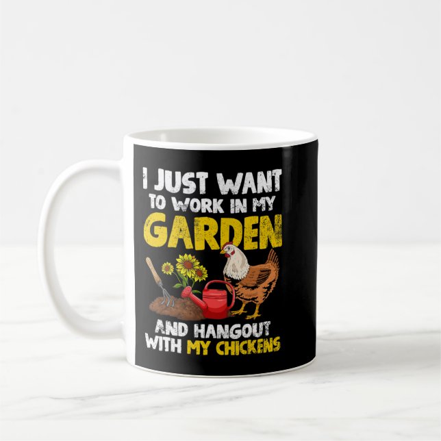 Caneca De Café Galinha de Jardinagem (Esquerda)