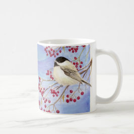 Caneca De Café Galinha-de-Natal Bird Vermelhas Cute Bird